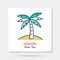 Vector simple company logo example - Islands - Palm tree