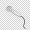 Vector Simple, hand draw sketch wired microphone, at transparent effect background