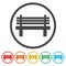 Vector simple icon, Bench icon