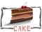 Vector simple illustration of piece of cake.