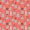 Vector simple minimalist women in Pantone's color of the year seamless pattern background