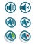 Vector simple speaker icons