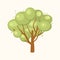 Vector simplified tree image, eco friendly minimalistic tree