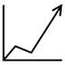 Vector Single Analitic Icon - Increasing Graph