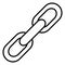 Vector Single Basic Link Icon - Chain with 3 units