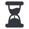 Vector Single Black Silhouette Icon - Hourglass. Sand Watch Sign