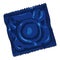 Vector Single Cartoon Condom in Blue Package