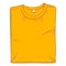 Vector Single Cartoon Illustration - Folded Yellow T-shirt