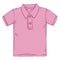 Vector Single Cartoon Illustration - Pink Polo Shirt