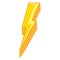 Vector Single Cartoon Illustration - Yellow Thunder Lighting Symbol