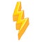 Vector Single Cartoon Illustration - Yellow Thunder Lighting Symbol