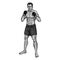 Vector Single Cartoon MMA Fighter