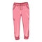 Vector Single Cartoon Pink Training Pants