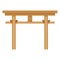 Vector Single Color Flat Shinto Torii Gate Icon