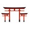 Vector Single Color Flat Shinto Torii Gate Icon