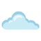 Vector Single Flat Blue Cloud Icon