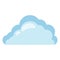 Vector Single Flat Blue Cloud Icon