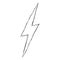 Vector Single Hand Drawn Doodle Sketch Illustration - Thunder Light Sign