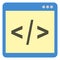 Vector Single Icon - Programming Source Code