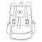 Vector Single Sketch Casual Backpack.