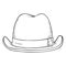 Vector Single Sketch Classic Homburg Hat