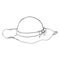 Vector Single Sketch Elegance Women Hat