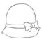 Vector Single Sketch Elegance Women Hat