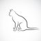 Vector of sitting cat on a white background. Pet. Animals. Cats logo or icon. Easy editable layered vector illustration