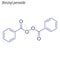 Vector Skeletal formula of Benzoyl peroxide. Drug chemical molecule