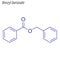 Vector Skeletal formula of Benzyl benzoate. Drug chemical molecule