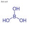 Vector Skeletal formula of Boric acid. Antimicrobial chemical molecule