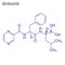 Vector Skeletal formula of Bortezomib. Drug chemical molecule