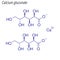 Vector Skeletal formula of Calcium gluconate. Drug chemical molecule