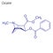 Vector Skeletal formula of Cocaine. Drug chemical molecule