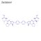 Vector Skeletal formula of Daclatasvir. Drug chemical molecule