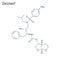 Vector Skeletal formula of Darunavir. Drug chemical molecule