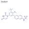 Vector Skeletal formula of Dasabuvir. Drug chemical molecule