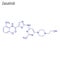 Vector Skeletal formula of Dasatinib. Drug chemical molecule