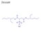 Vector Skeletal formula of Docusate. Drug chemical molecule