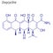 Vector Skeletal formula of Doxycycline. Drug chemical molecule