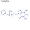 Vector Skeletal formula of Fenethylline. Drug chemical molecule