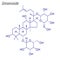 Vector Skeletal formula of Ginsenoside. Drug chemical molecule