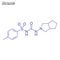 Vector Skeletal formula of Gliclazide. Drug chemical molecule