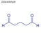 Vector Skeletal formula of Glutaraldehyde. Drug chemical molecul