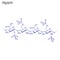 Vector Skeletal formula of Heparin. Drug chemical molecule