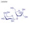 Vector Skeletal formula of Lactulose. Drug chemical molecule