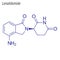Vector Skeletal formula of Lenalidomide. Drug chemical molecule