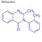 Vector Skeletal formula of Methaqualone. Drug chemical molecule