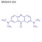 Vector Skeletal formula of Methylene blue. Drug chemical molecul