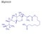Vector Skeletal formula of Mupirocin. Drug chemical molecule